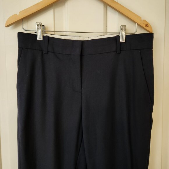 Everlane Women's Wool Dress Pants Navy Blue Business Casual Work Cropped Size 8 - Picture 4 of 9